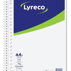 Collegedictaat spiraalschrift, A4+, gelijnd, 80 vellen, 23 perforaties