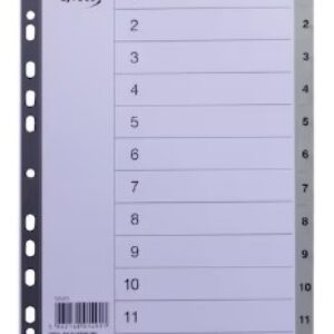 Tabbladen wit karton 11 rings, A4, bedrukte tabs, 1-12